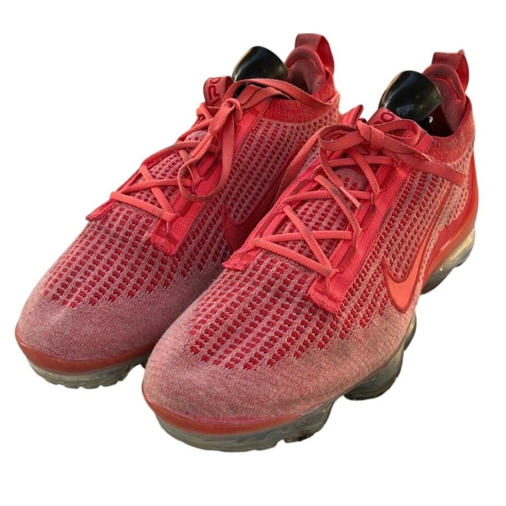 Womens Nike Air VaporMax 2021 DC4112-800 Knit Athletic Sneaker SZ 12 Magic Ember
